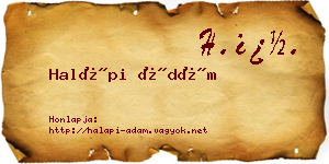 Halápi Ádám névjegykártya