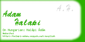 adam halapi business card
